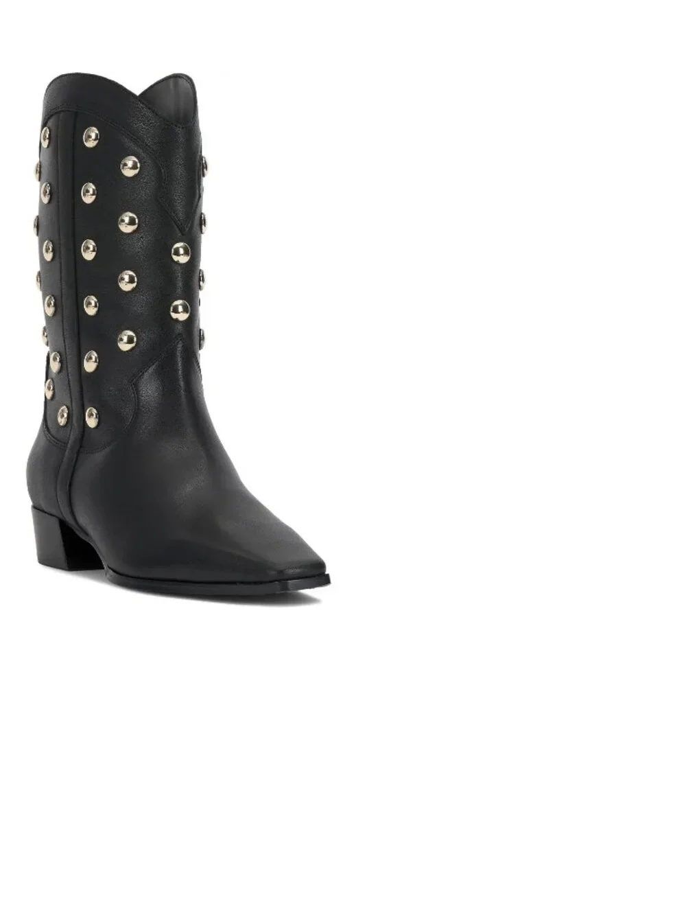Vince Camuto Prilie Western Boot in Black Leather Size 8.5